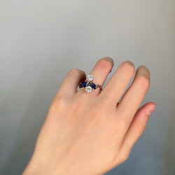 Bague Cocktail - Saphirs et Diamants