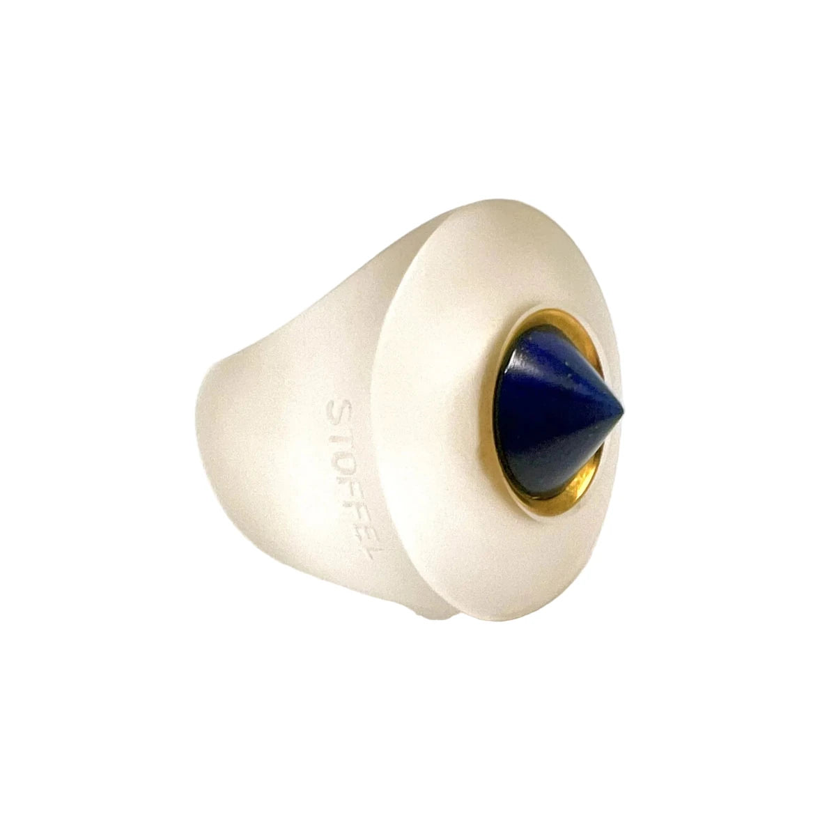 Bague Cocktail STOFFEL en or jaune, lapis-lazuli et quartz - Castafiore