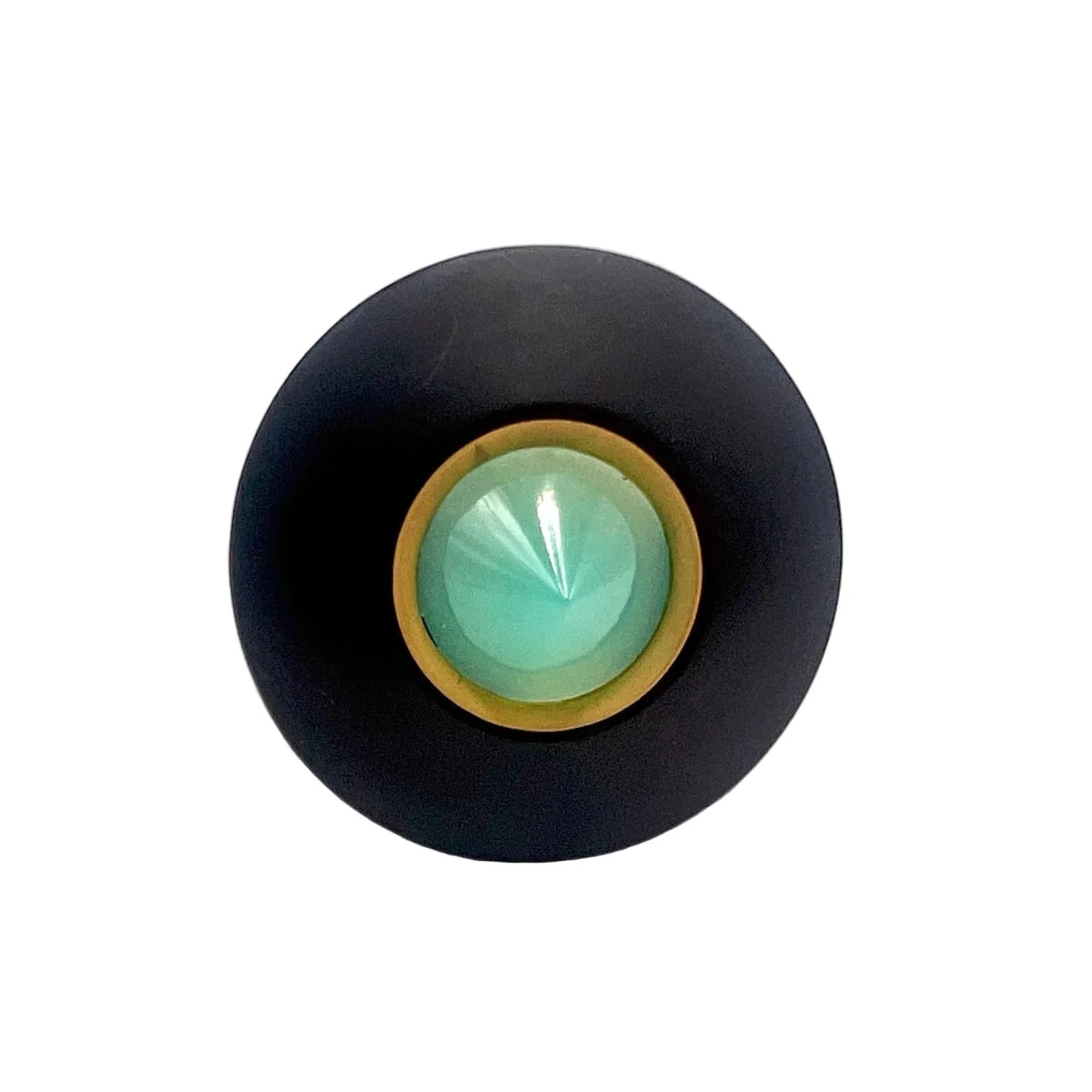 Bague Cocktail STOFFEL en or jaune, onyx et chrysoprase verte - Castafiore