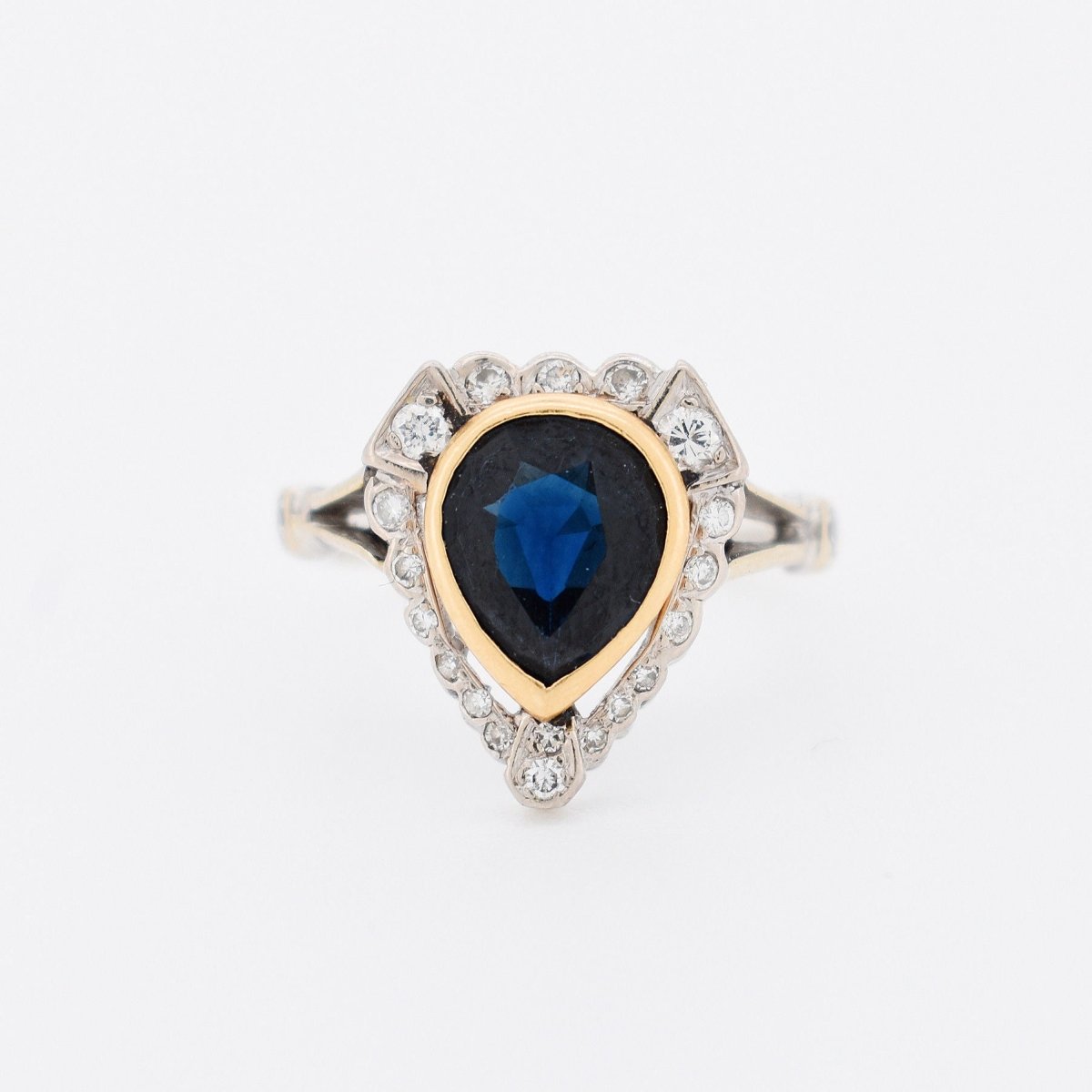 Bague Coeur Saphir et Diamants - Castafiore