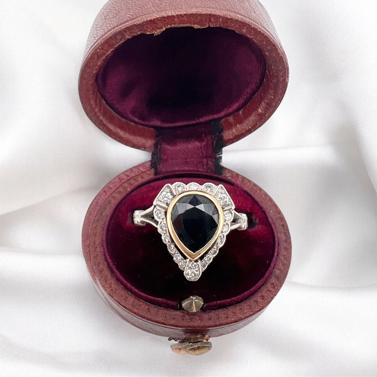 Bague Coeur Saphir et Diamants - Castafiore