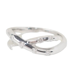 Bague croisée en or blanc et diamants - Castafiore