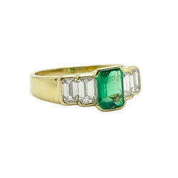 Bague DAMIANI en or jaune, émeraude et diamants - Castafiore