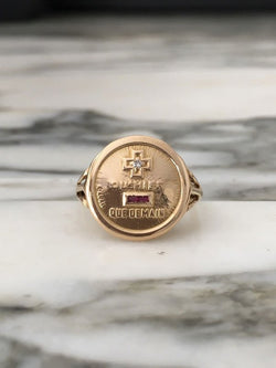 Bague d’amour Augis en or jaune 18K - Castafiore