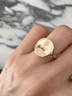 Bague d’amour Augis en or jaune 18K - Castafiore