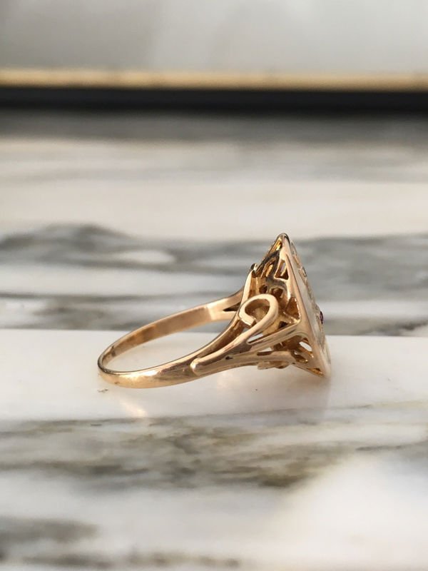 Bague d’amour Augis en or jaune 18K - Castafiore