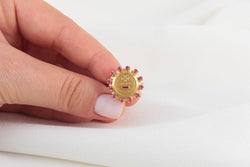 Bague d’Amour Augis en Or, Rubis et Saphirs Roses, Plus Hier Moins Demain, A. Augis - Castafiore