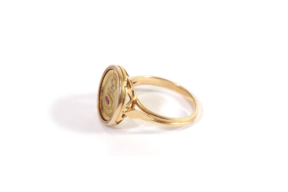 Bague d'Amour Augis vintage en or - Castafiore
