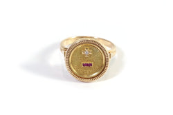 Bague d'Amour Augis vintage en or - Castafiore