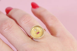 Bague d'Amour Augis vintage en or - Castafiore