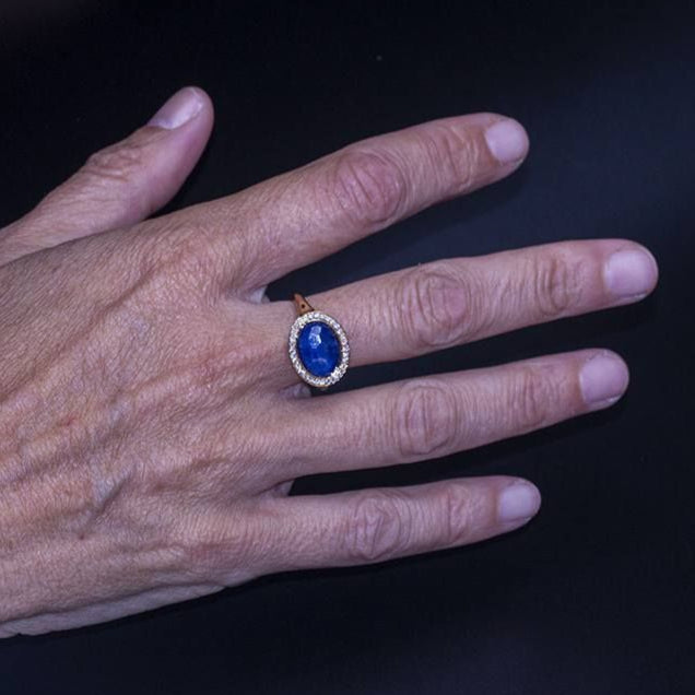 Bague DANZE avec saphir et diamant - Castafiore