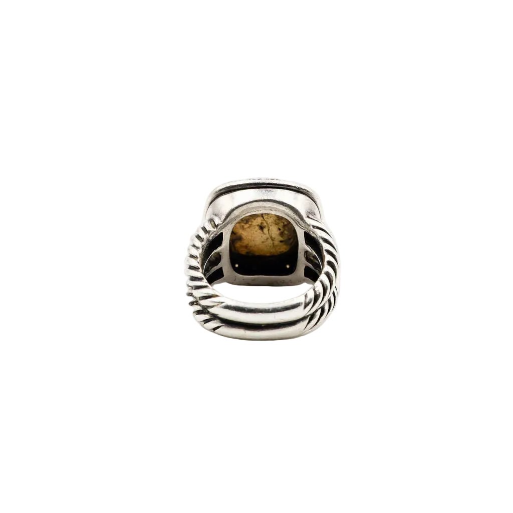 Bague DAVID YURMAN "Albion" en argent, nacre et diamants - Castafiore