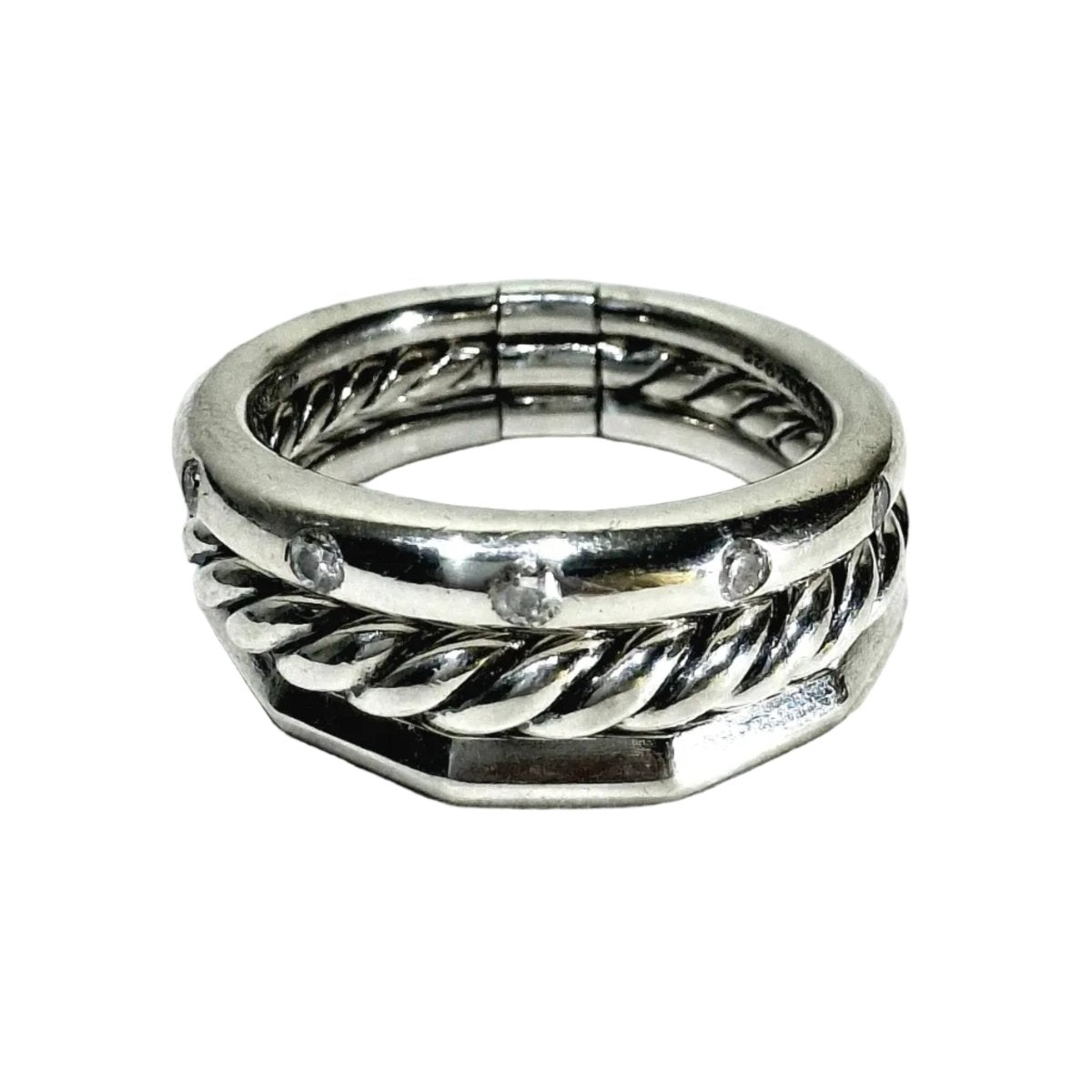 Bague DAVID YURMAN en argent et diamants - Castafiore
