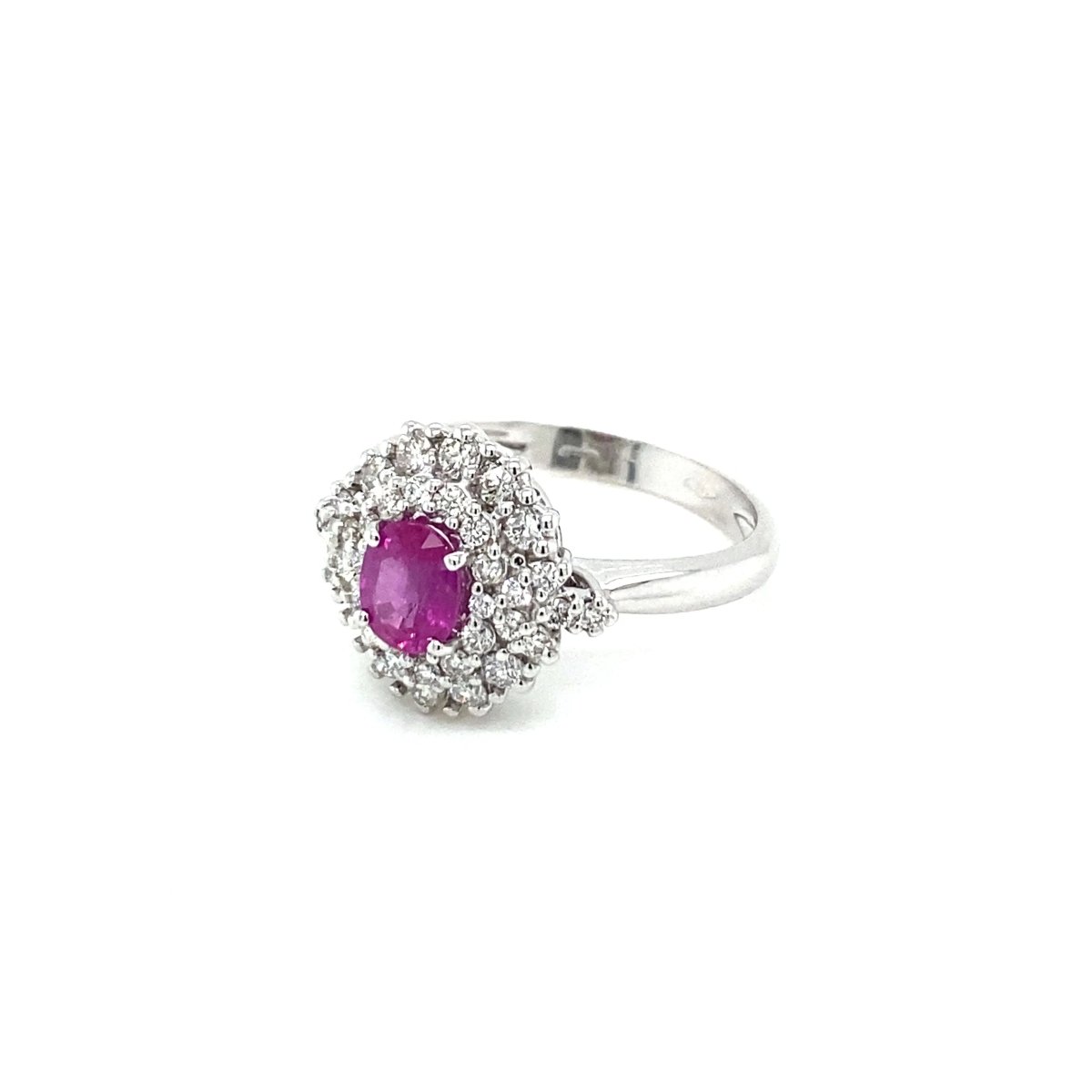 Bague de fiançailles italienne d'été à rubis et diamants - Castafiore