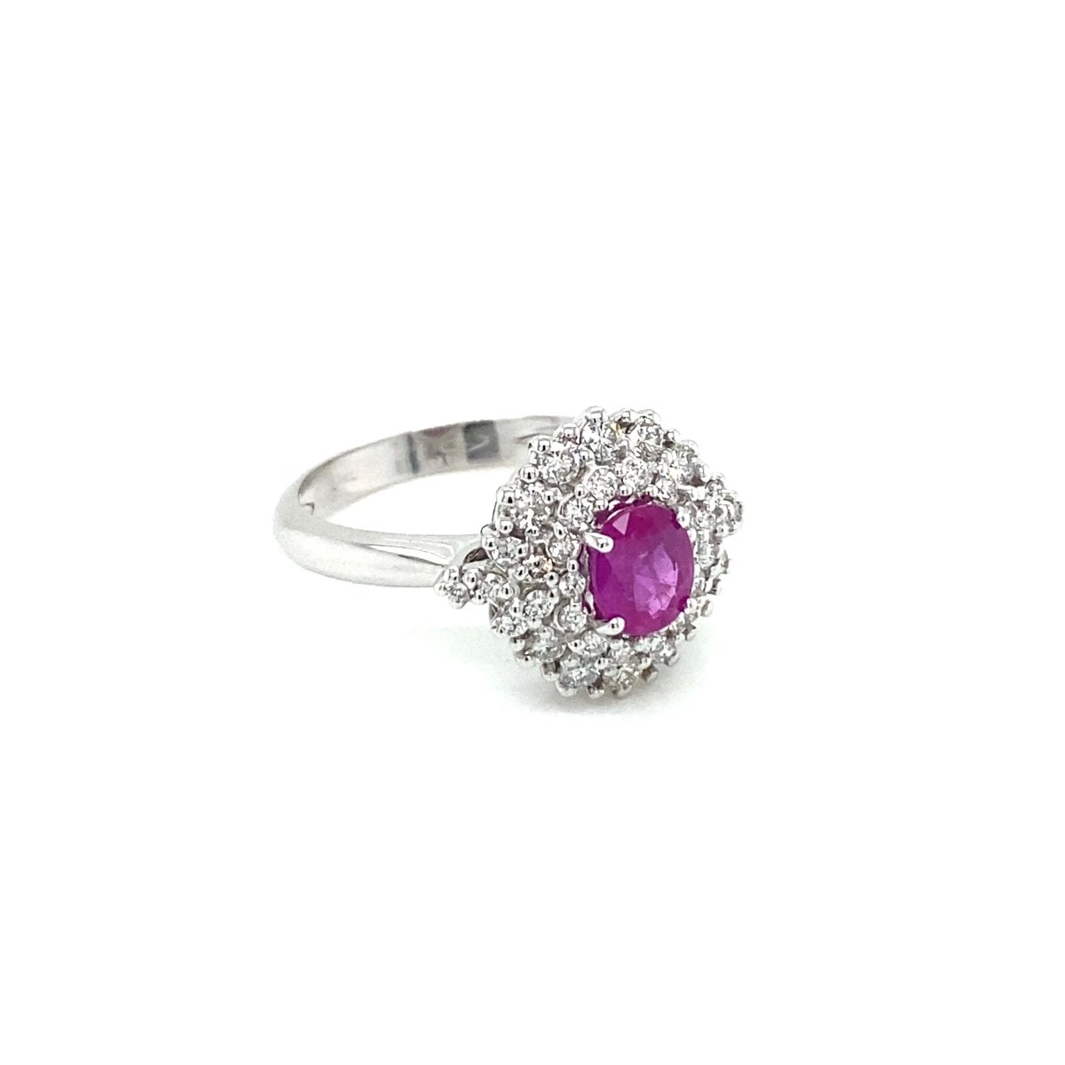 Bague de fiançailles italienne d'été à rubis et diamants - Castafiore