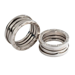 Bague de la maison Bvlgari, collection B.Zero1 moyen modèle en or gris - Castafiore