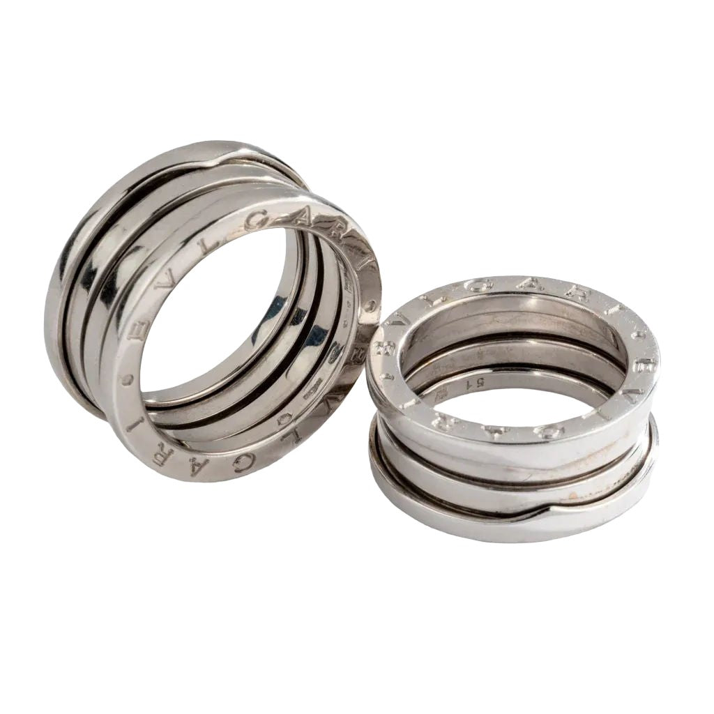 Bague de la maison Bvlgari, collection B.Zero1 moyen modèle en or gris - Castafiore