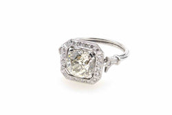 Bague de style Art Déco diamant en platine - Castafiore