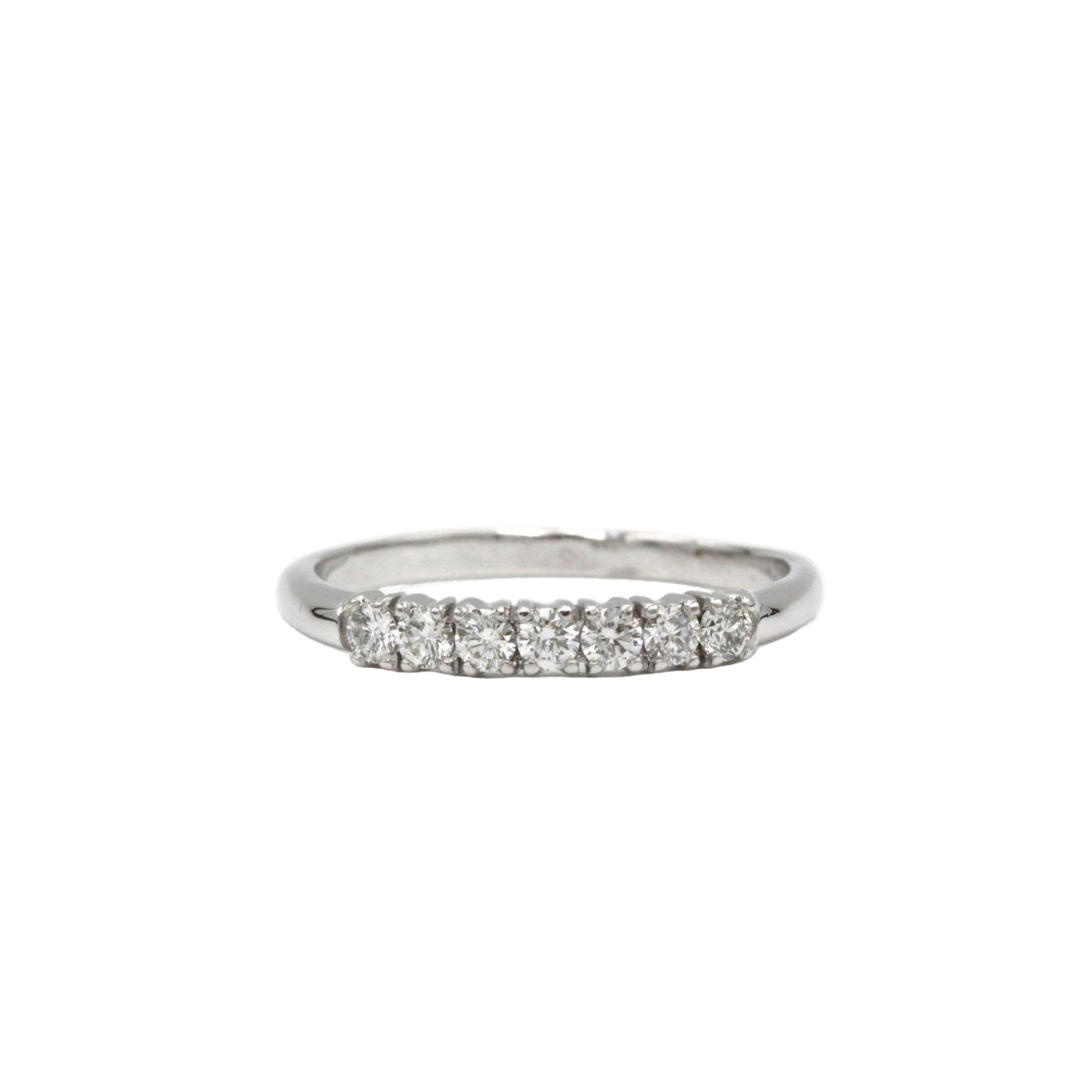 Bague Demi - alliance en or blanc et diamants - Castafiore