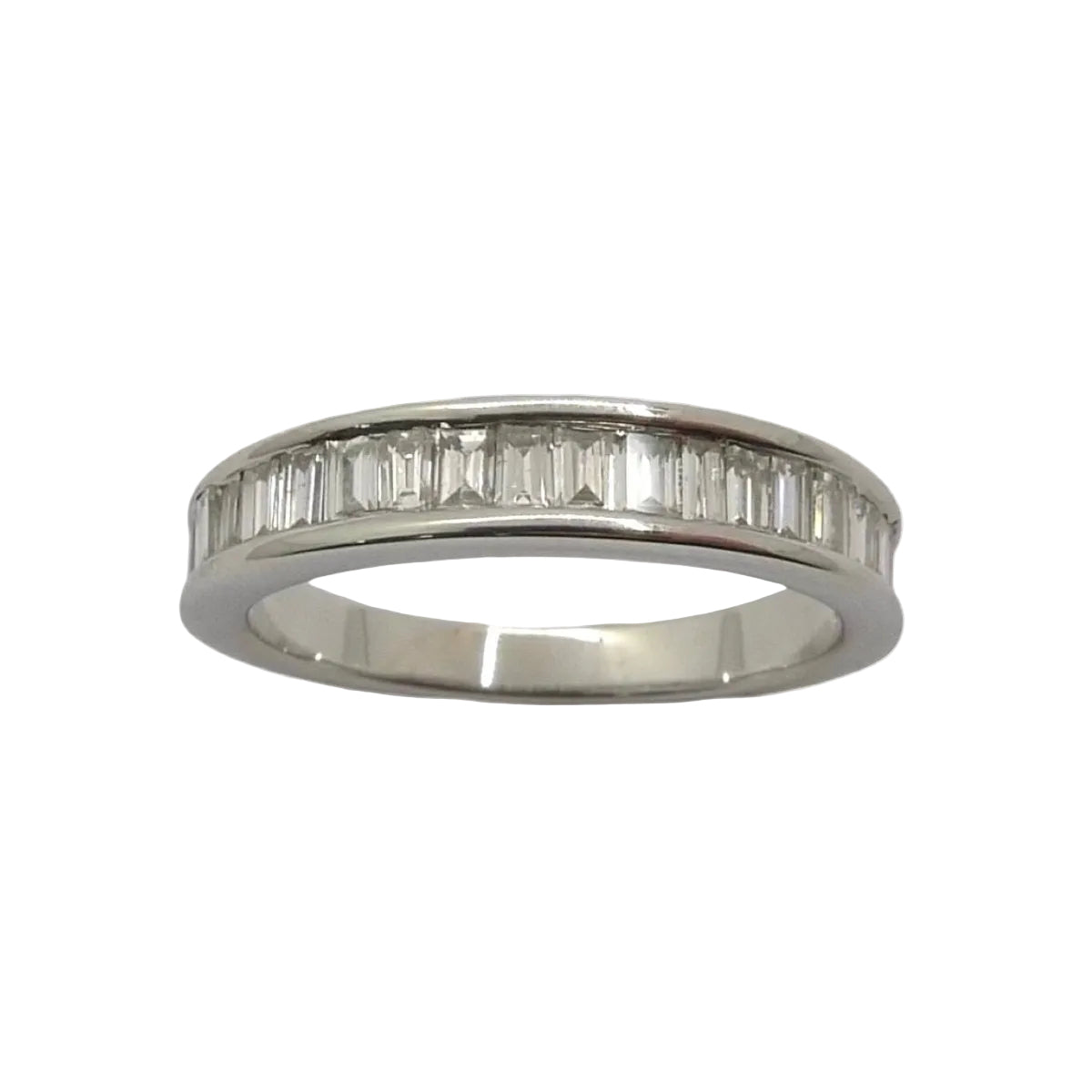 Bague Demi - alliance en or blanc et diamants - Castafiore