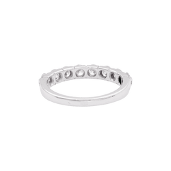 Bague Demi - Alliance en or blanc et diamants - Castafiore