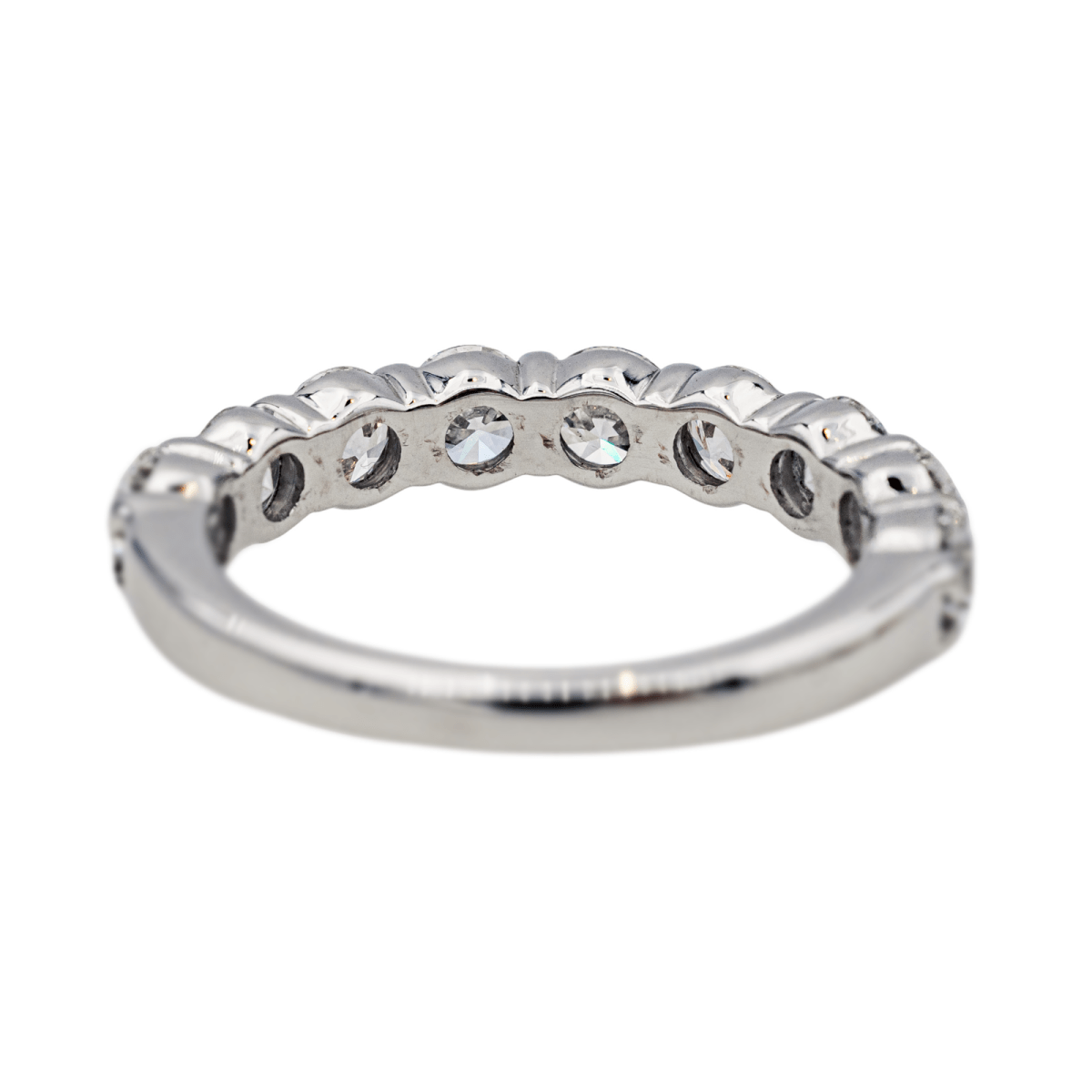 Bague Demi - Alliance en or blanc et diamants - Castafiore