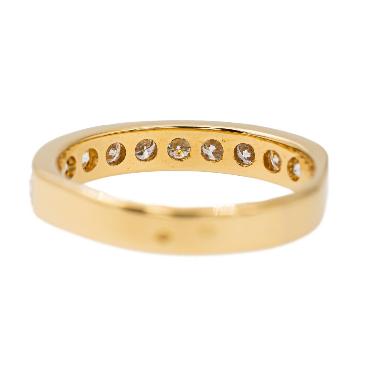 Bague Demi alliance en Or jaune et Diamant - Castafiore