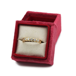 Bague Demi - Alliance en or jaune et diamants - Castafiore