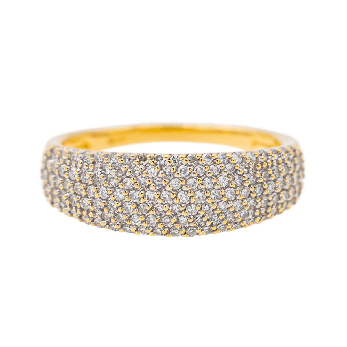 Bague Demi - Alliance en or jaune et diamants - Castafiore