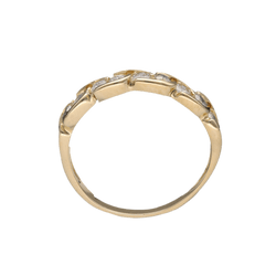 Bague Demi - alliance en or jaune et diamants - Castafiore