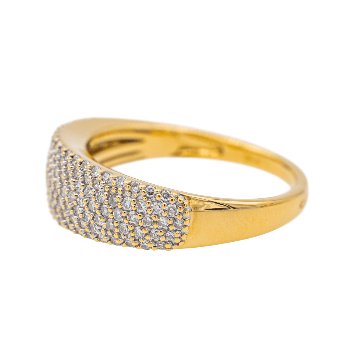 Bague Demi - Alliance en or jaune et diamants - Castafiore