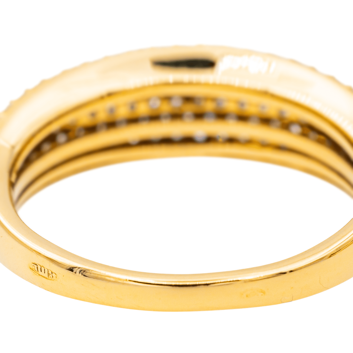 Bague Demi - Alliance en or jaune et diamants - Castafiore