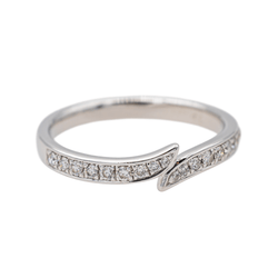 Bague Demi alliance en platine et diamant - Castafiore