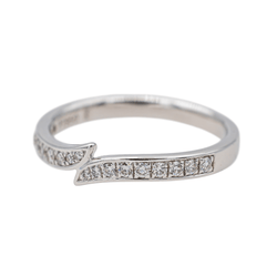 Bague Demi alliance en platine et diamant - Castafiore