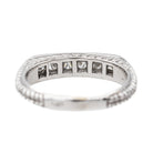 Bague Demi alliance Or blanc Diamant - Castafiore