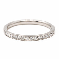 Bague Demi alliance Or blanc Diamant - Castafiore