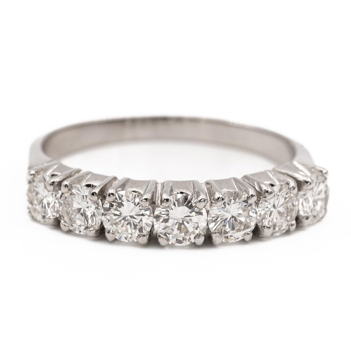 bague Demi alliance or blanc Diamant - Castafiore