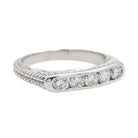 Bague Demi alliance Or blanc Diamant - Castafiore