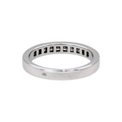 Bague Demi - alliance Or blanc Diamant - Castafiore