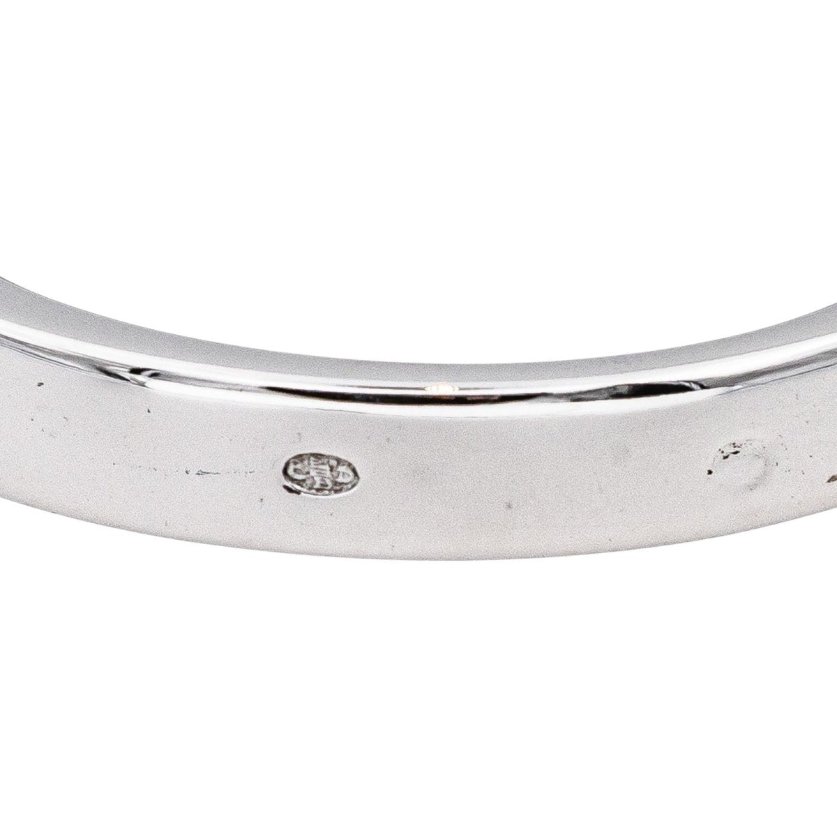 Bague Demi - alliance Or blanc Diamant - Castafiore