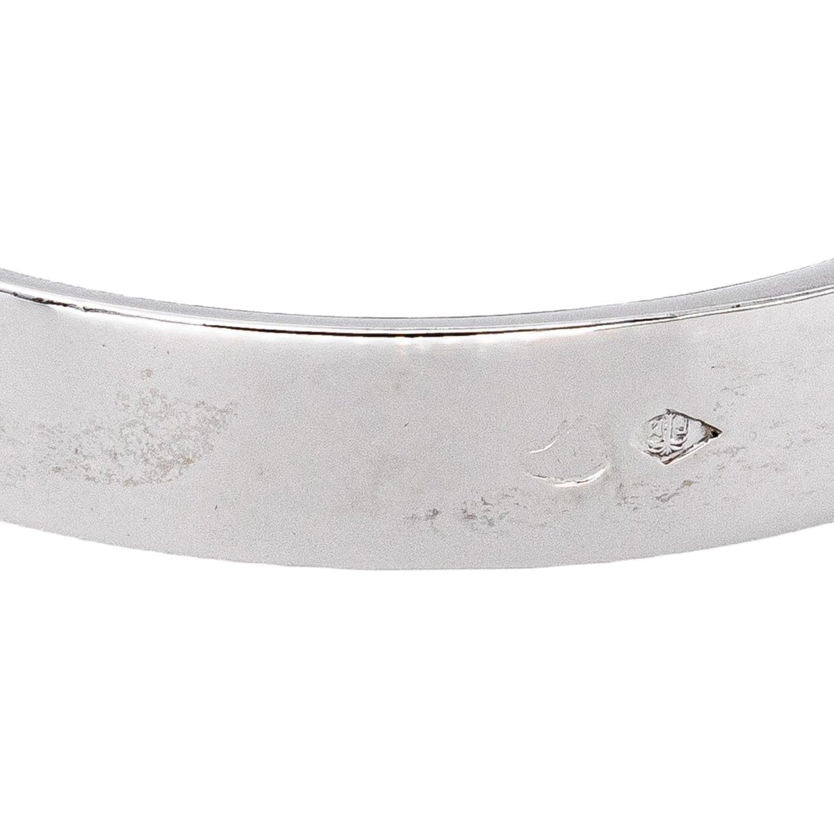 Bague Demi-alliance Or blanc Diamant - Castafiore