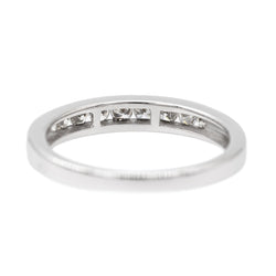 Bague Demi alliance Or blanc Diamant - Castafiore