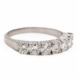 bague Demi alliance or blanc Diamant - Castafiore