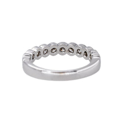 Bague Demi-alliance Or blanc Diamant - Castafiore