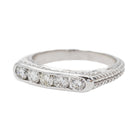 Bague Demi alliance Or blanc Diamant - Castafiore