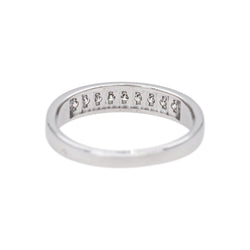Bague Demi - alliance Or blanc Diamant - Castafiore