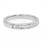 Bague Demi alliance Or blanc Diamant - Castafiore