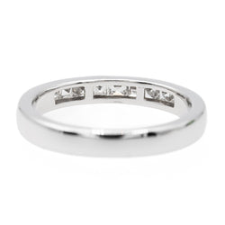 Bague Demi alliance Or blanc Diamant - Castafiore