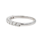 Bague Demi alliance Or blanc Diamant - Castafiore