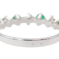 Bague Demi - alliance Or blanc Emeraude - Castafiore